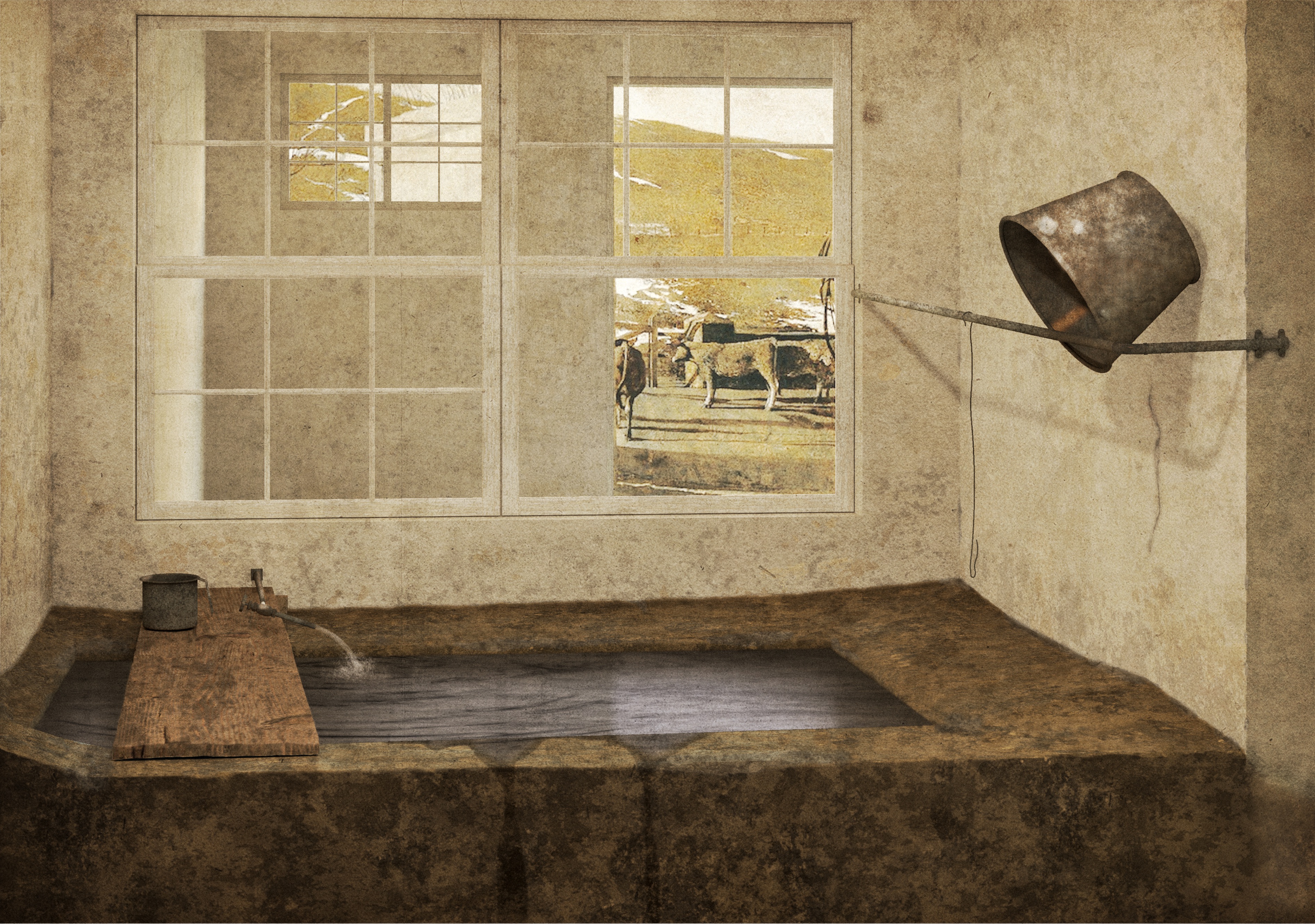 Reconstruction of Andrew Wyeth, Spring Grazing (1967)