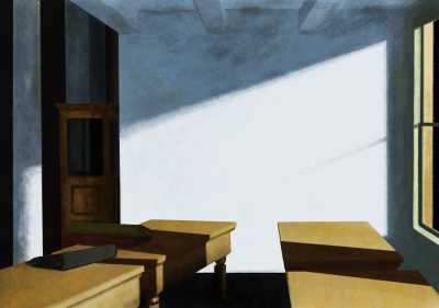 Reconstruction of Edward Hopper, Conference at Night (1949)
