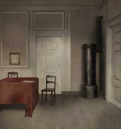 Reconstruction of Vilhelm Hammershøi, A Room in the Artist’s Home in Strandgade with the Artist’s Wife (1902)