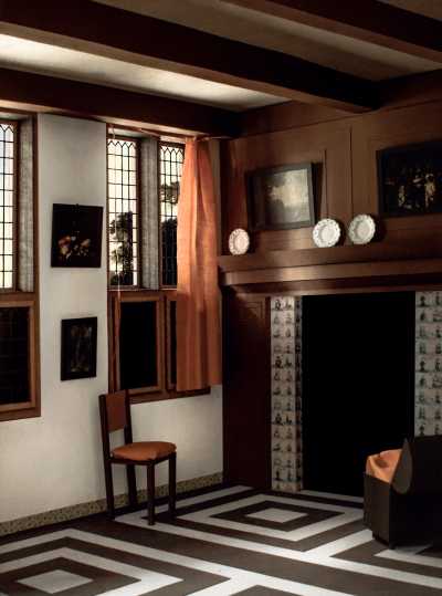 Deconstruction of Pieter Janssens Elinga, Room in a Dutch House (1668-1972)