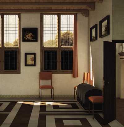 Reconstruction of Pieter Janssens Elinga, Room in a Dutch House (1668-1972)