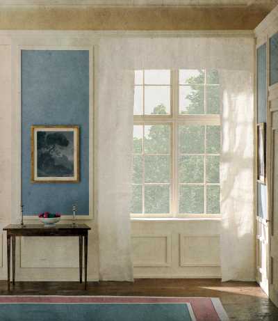 Reconstruction of William Henriksen, Blue Interior with Window (c. 1910)