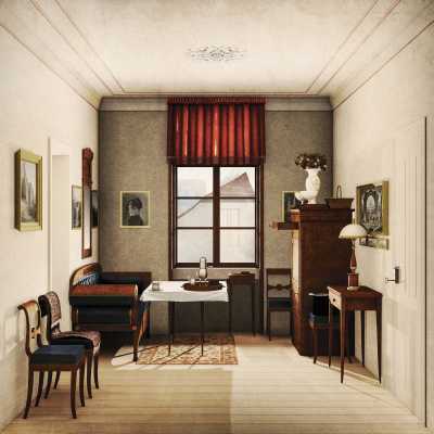 Reconstruction of Carl Wilhelm Gropius, Sitting Room in the House of the Stage Designer (1830)