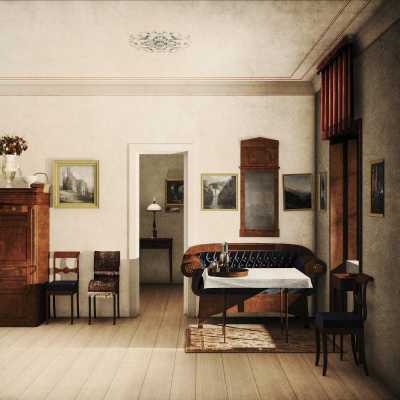 Deconstruction of Carl Wilhelm Gropius, Sitting Room in the House of the Stage Designer (1830)