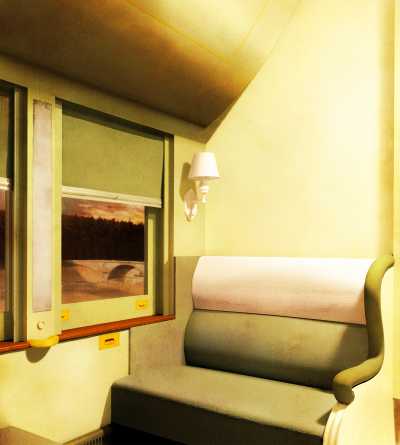 Reconstruction of Edward Hopper, Compartment C Car 293 (1938)