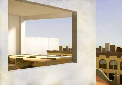 Reconstruction of Edward Hopper, Office in a Small City (1953)
