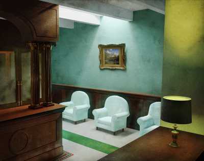 Deconstruction of Edward Hopper, Hotel Lobby (1943)