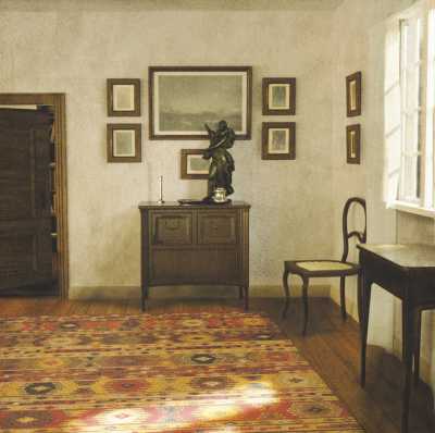 Deconstruction of Carl Vilhelm Holsøe, Interior with Reading Girl (1900)