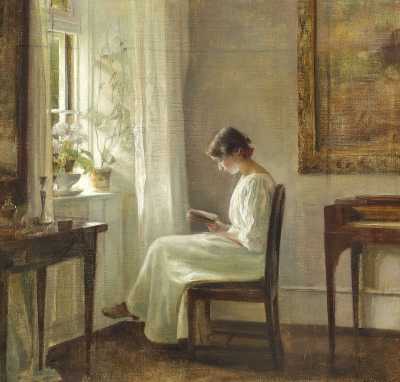 Girl Reading by a Window