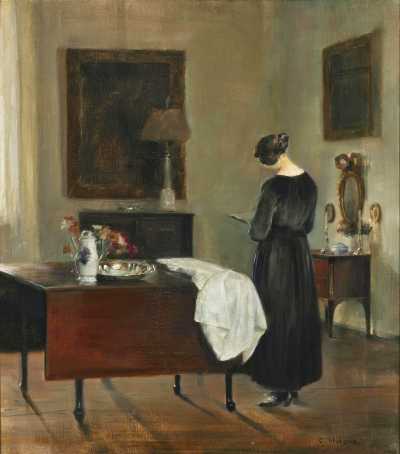  Interior with Standing Woman