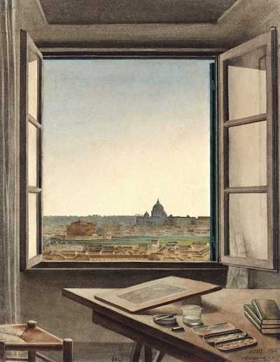 View of Rome from the Artist’s Room at the Villa Medici
