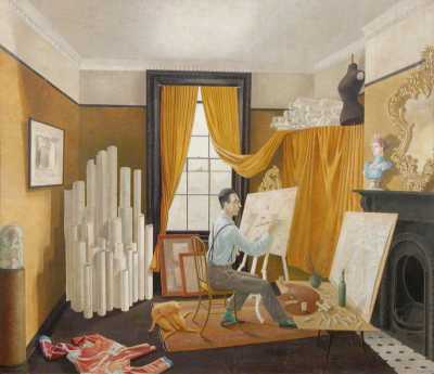 Painting of Bawden in his Studio 