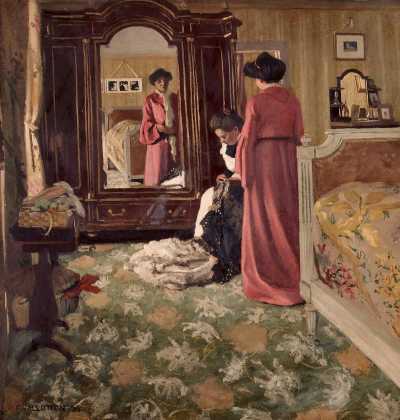 Interior with Two Figures