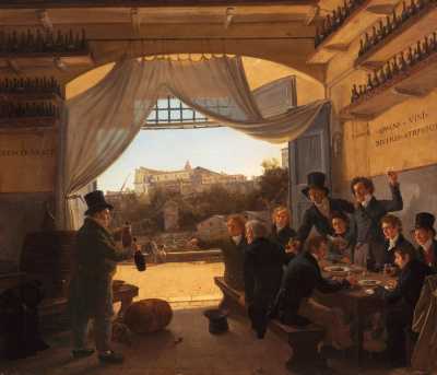 Crown Prince Ludwig in the Spanish Wine Tavern in Rome