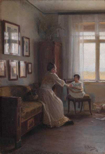 Interior with the Artist’s Wife and Child