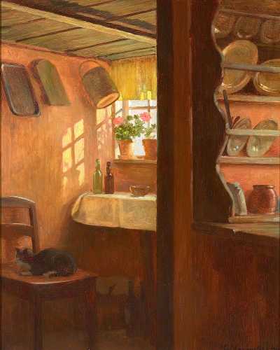 Rural Interior with Light Coming Through a Window