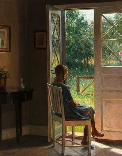 Girl Sitting by the Window