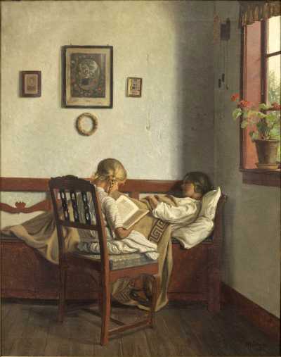 Interior with Woman and Girl