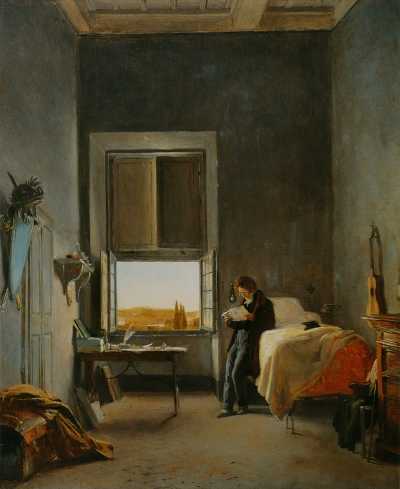 Self-Portrait in his Room at Villa Medici