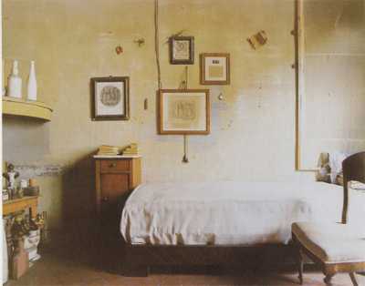 Bedroom of the Atelier Morandi on Fondazza Street, Bologna