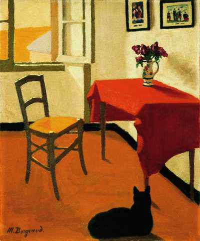 Interior with a cat