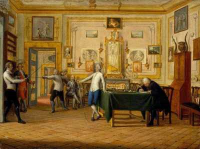 Kenneth Mackenzie, 1st Earl of Seaforth 1744-1781 at Home in Naples, Fencing Scene