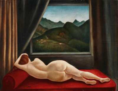 Nude Lying with Window