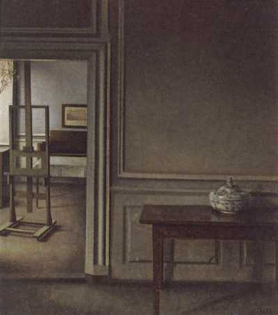 Interior with Easel and Porcelain Tureen, Strandgade 30