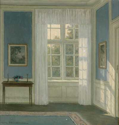 Blue Interior with Window