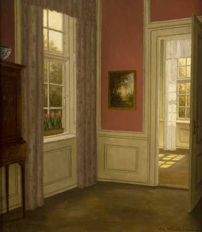 Interior with Rose Coloured Wall